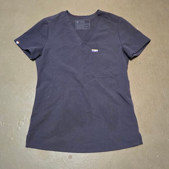 Figs Catarina One-Pocket Medical Scrub Top‎ in Charcoal PrideWomen's Size XXS - Picture 1 of 5
